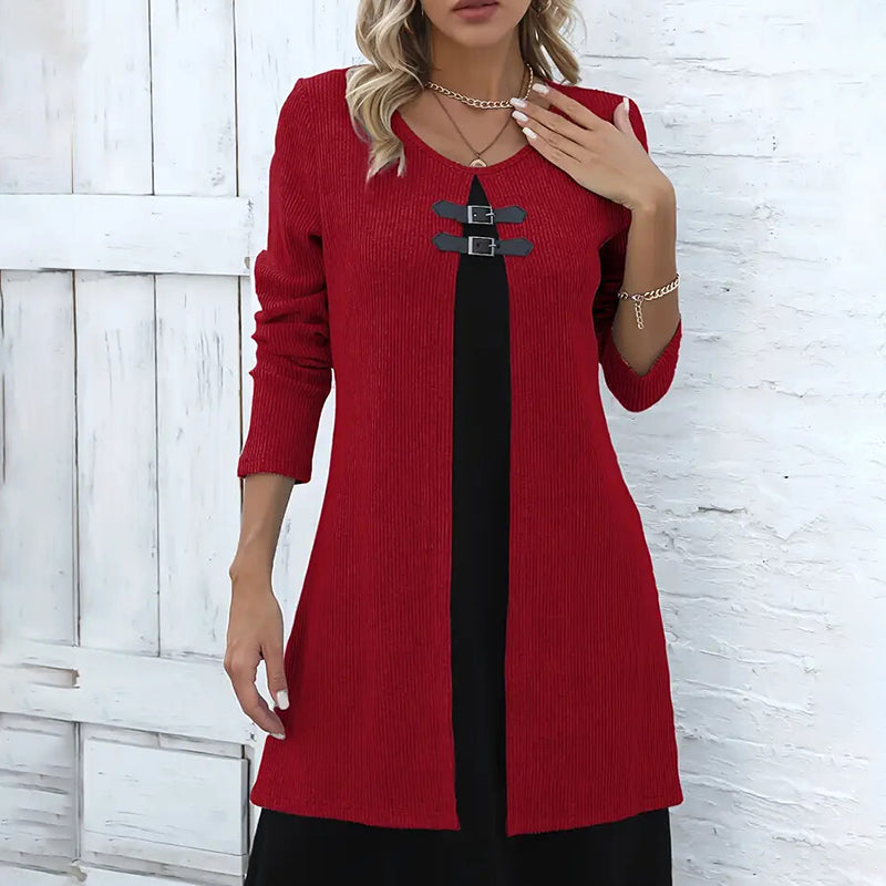 Women's Color-Block Midi Dress
