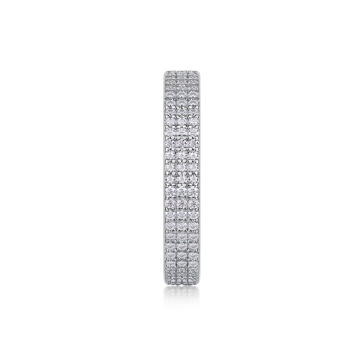 Moissanite S925 Sterling Silver & Platinum-Plated Diamond Ring