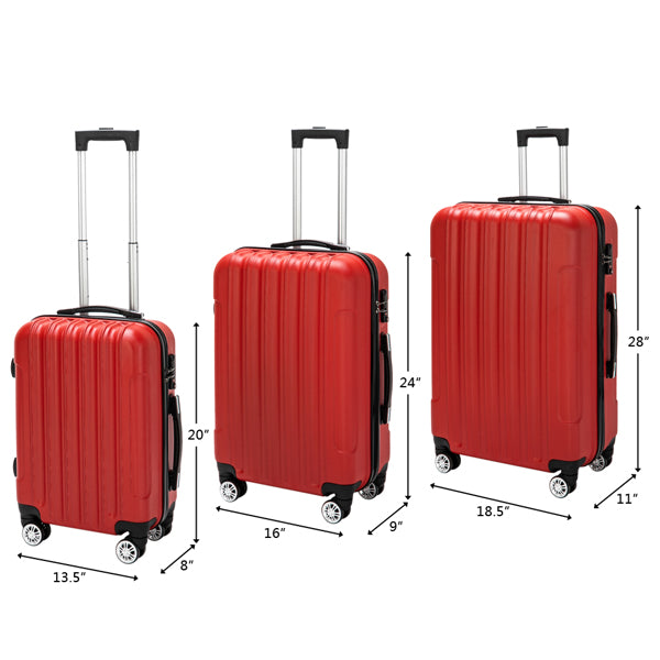 Vertical Pattern Three In One Handle Universal Wheel Luggage