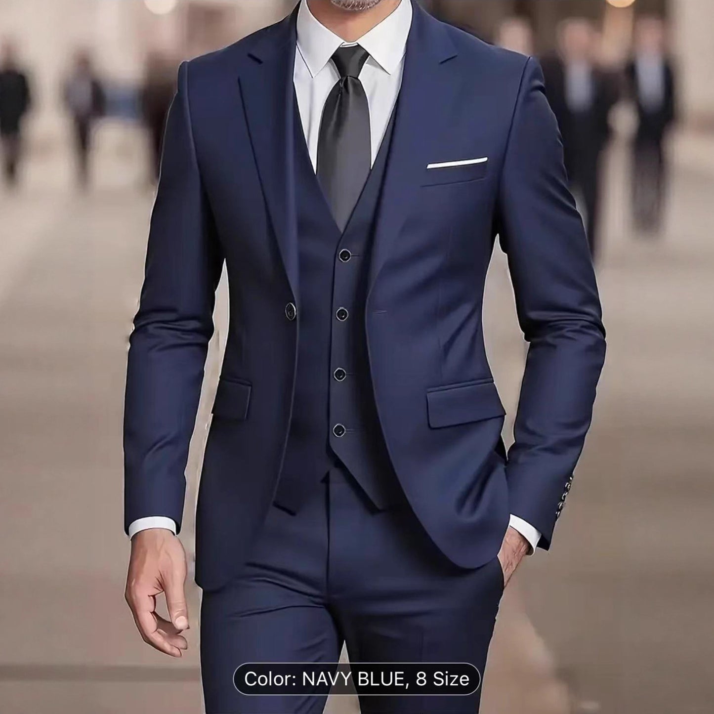 Men's Suit Set - Wedding - Business - Three-Piece Set