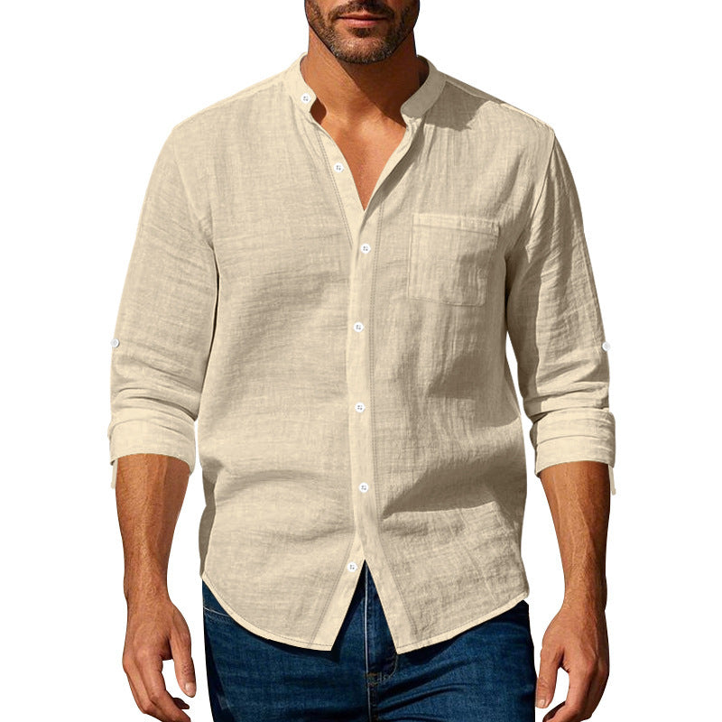 Long Sleeve Stand Collar Shirt