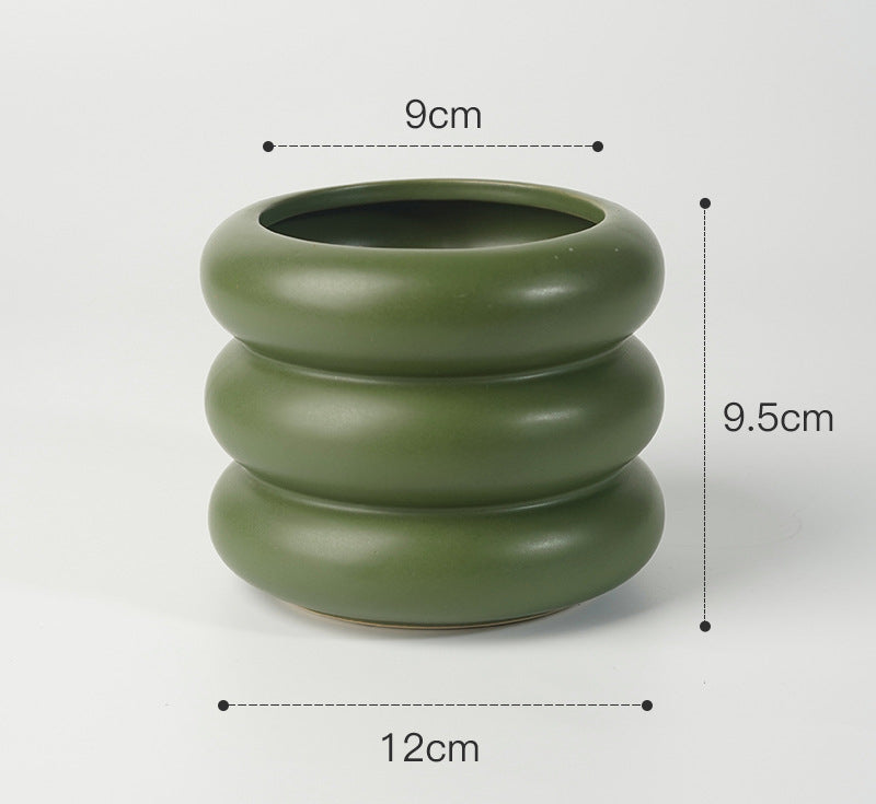 Morandi Round Ceramic Flower Vase