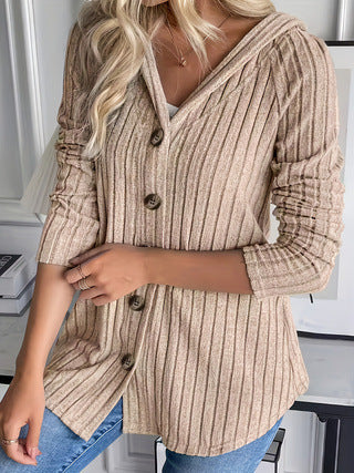 Women's Fashionable Buttoned Waist Top