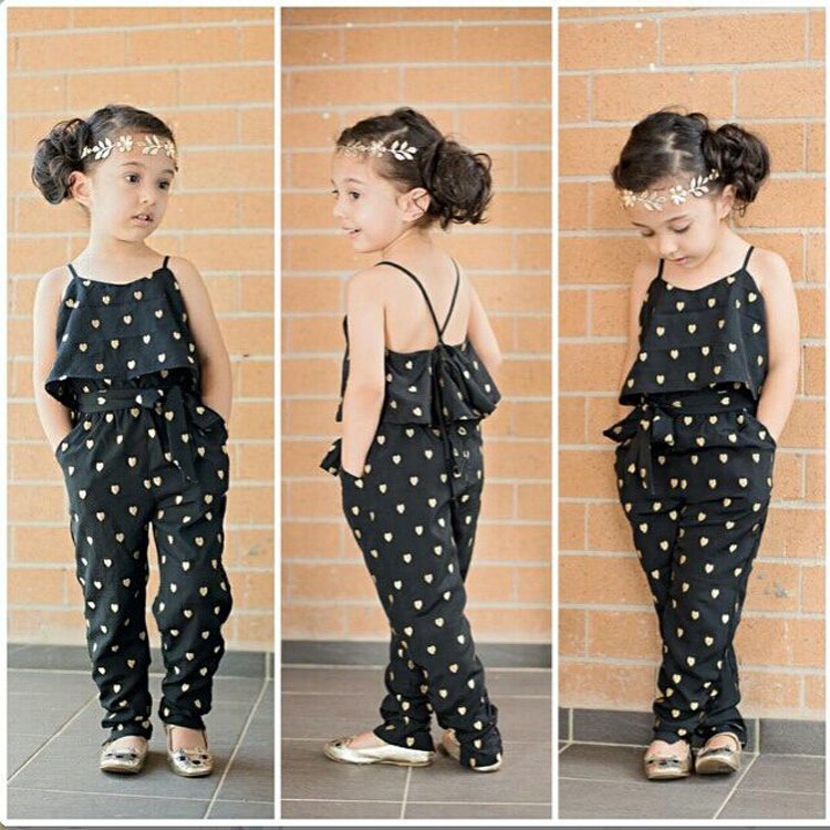 Girls Polka Dot Strap Suit