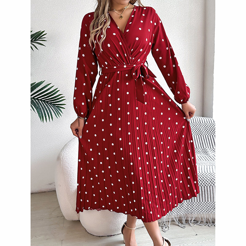 Women's Polka Dot Maxi Dress