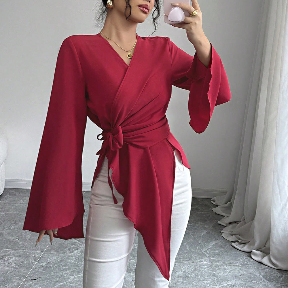 Women's Light Mature-Style Satin Top