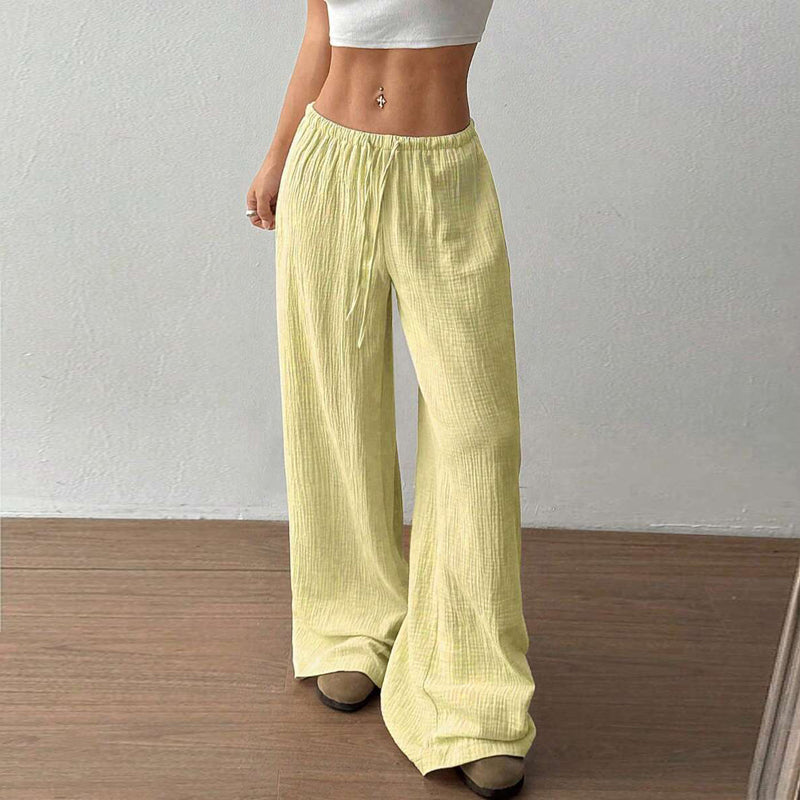Plus Size Women's High-Waisted Wide Leg Pants \