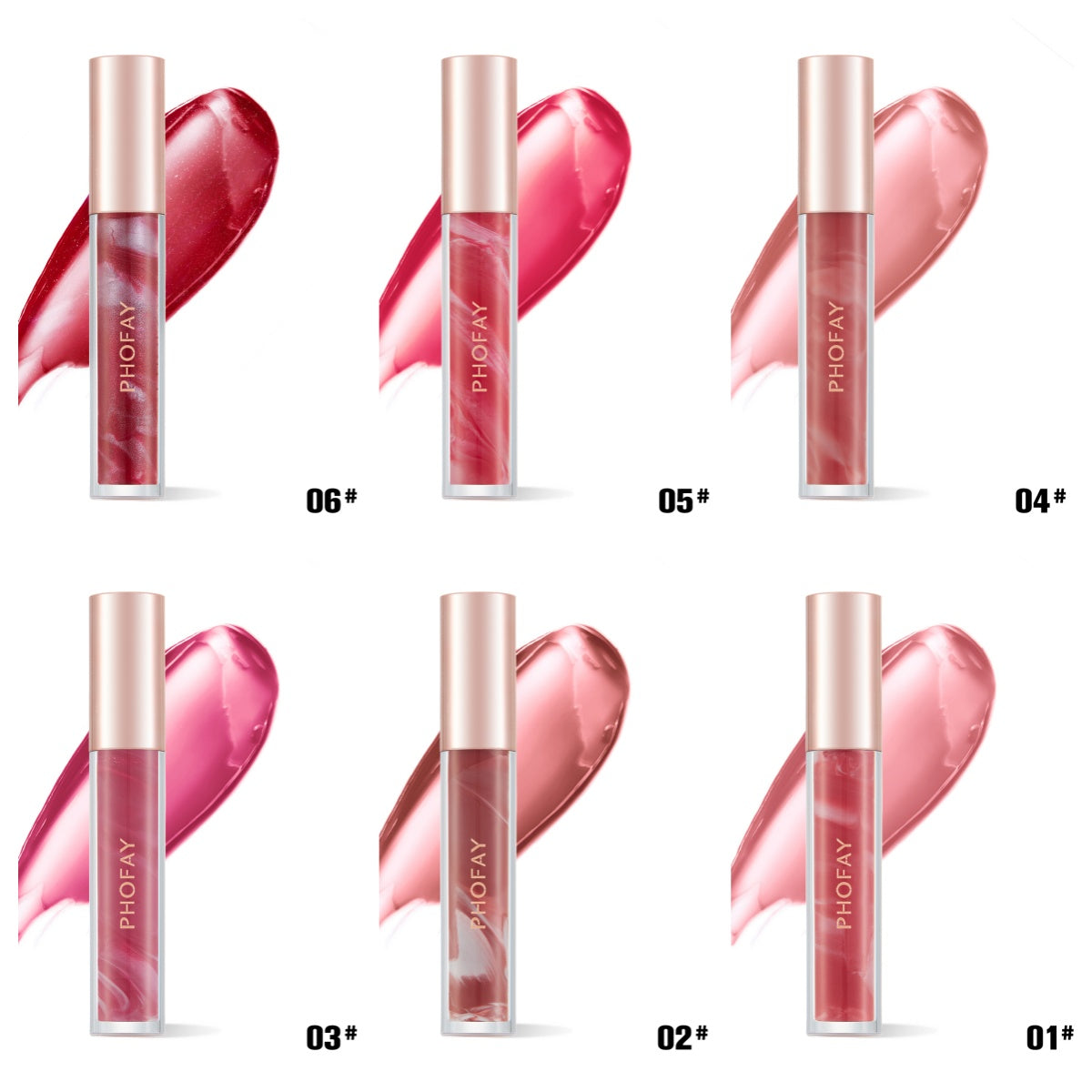 PHOFAY - Rose Blooming Hydrating Lip Gloss