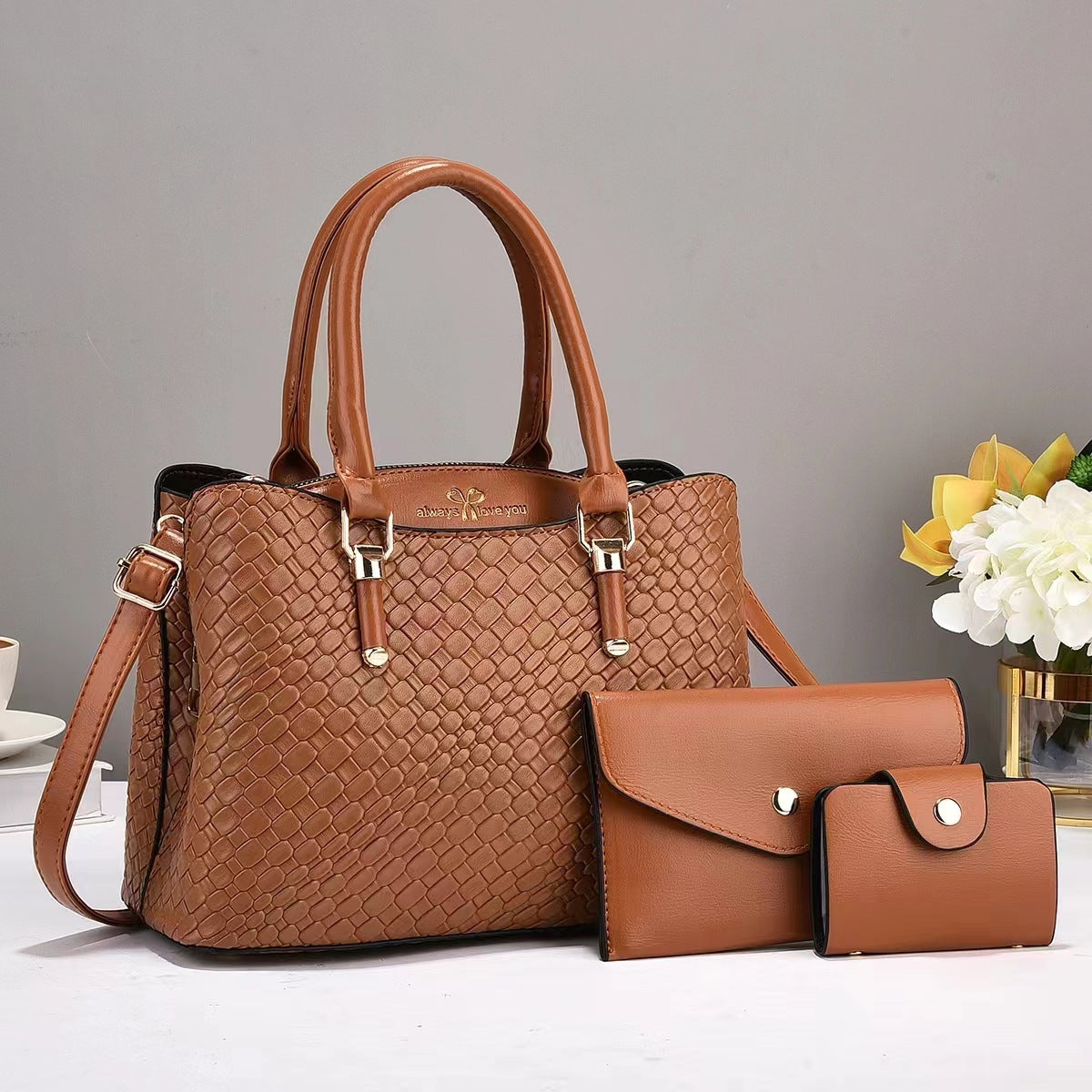 Woven Texture Three-Piece Set