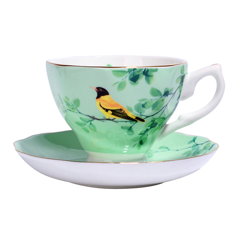 European Classic Series Bone China Coffee Cup & Saucer Set