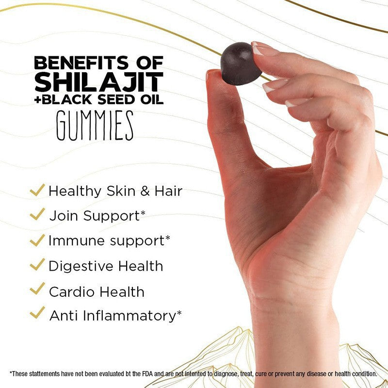 Shilajit +Black Seed Oil Gummies