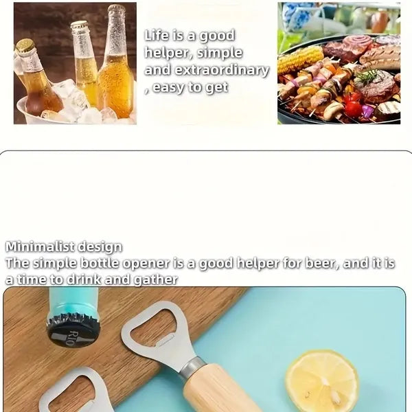 Stainless Steel Wooden Handle Corkscrew