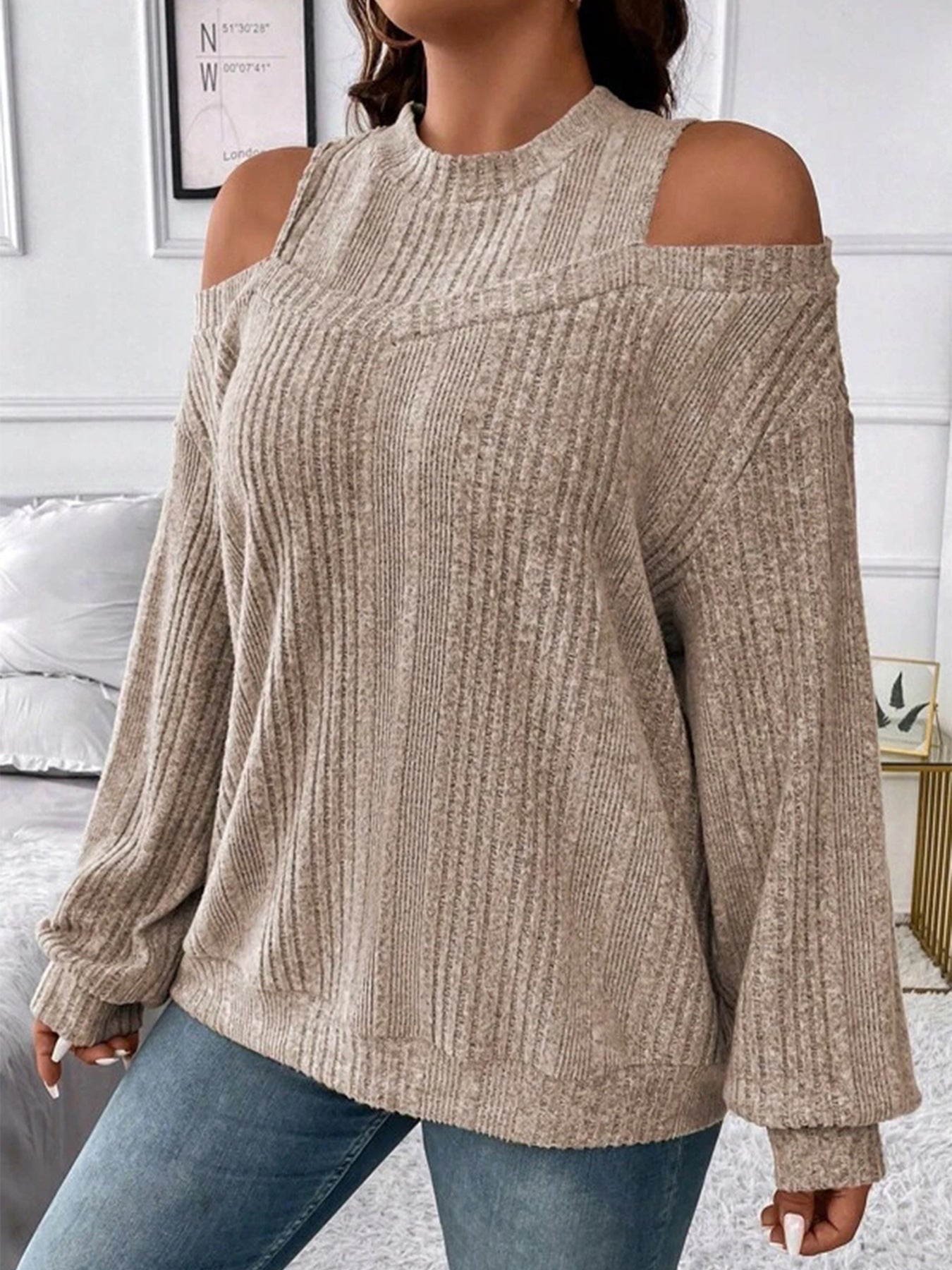 Women's Casual Fashionable Loose-Fitting Long Sleeves Top