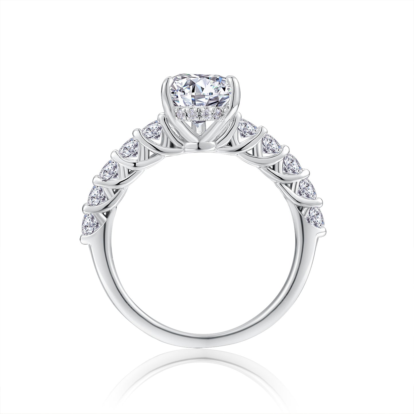 Moonlight Water Drop - Moissanite S925 Sterling Silver & Platinum Diamond Ring