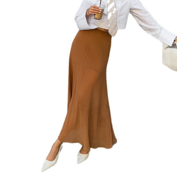 Elegant Draping Effect Tulle Skirt