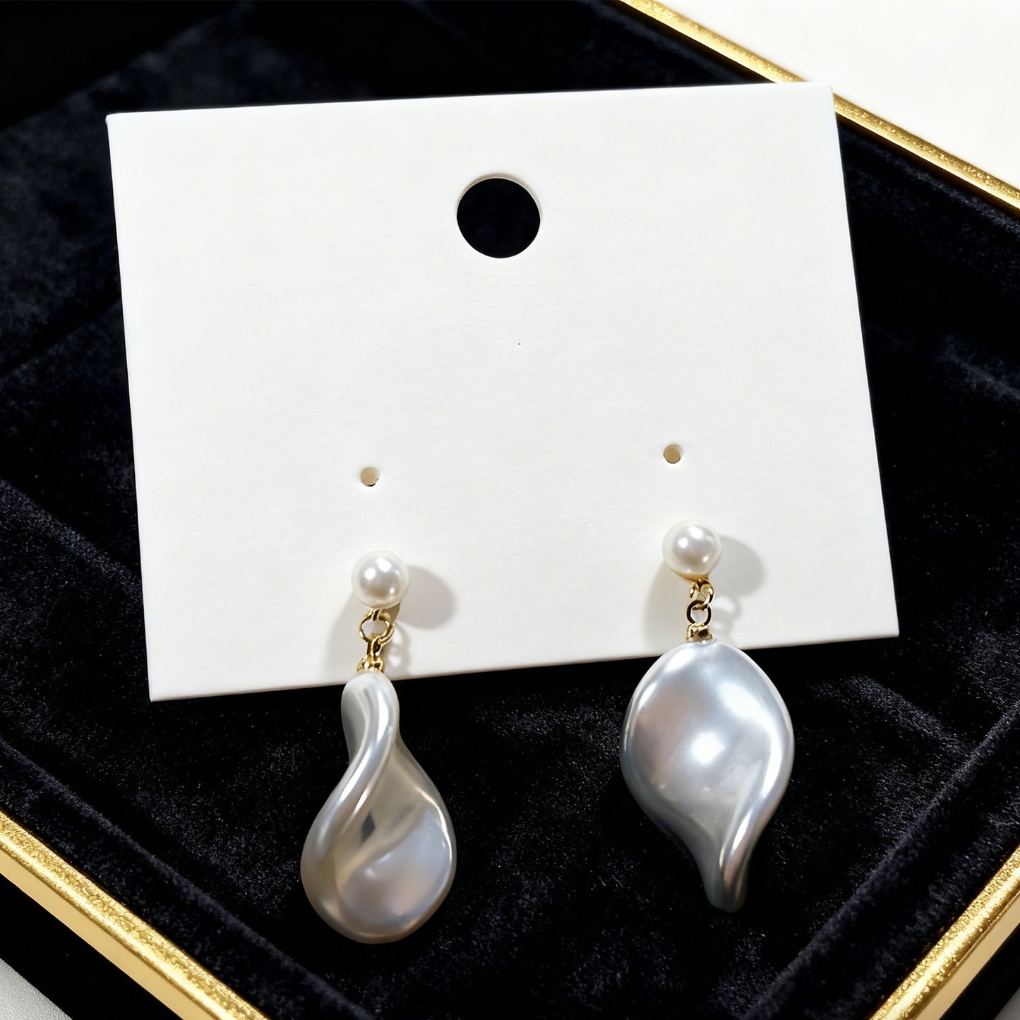 Irregular Pearl Drop Earrings