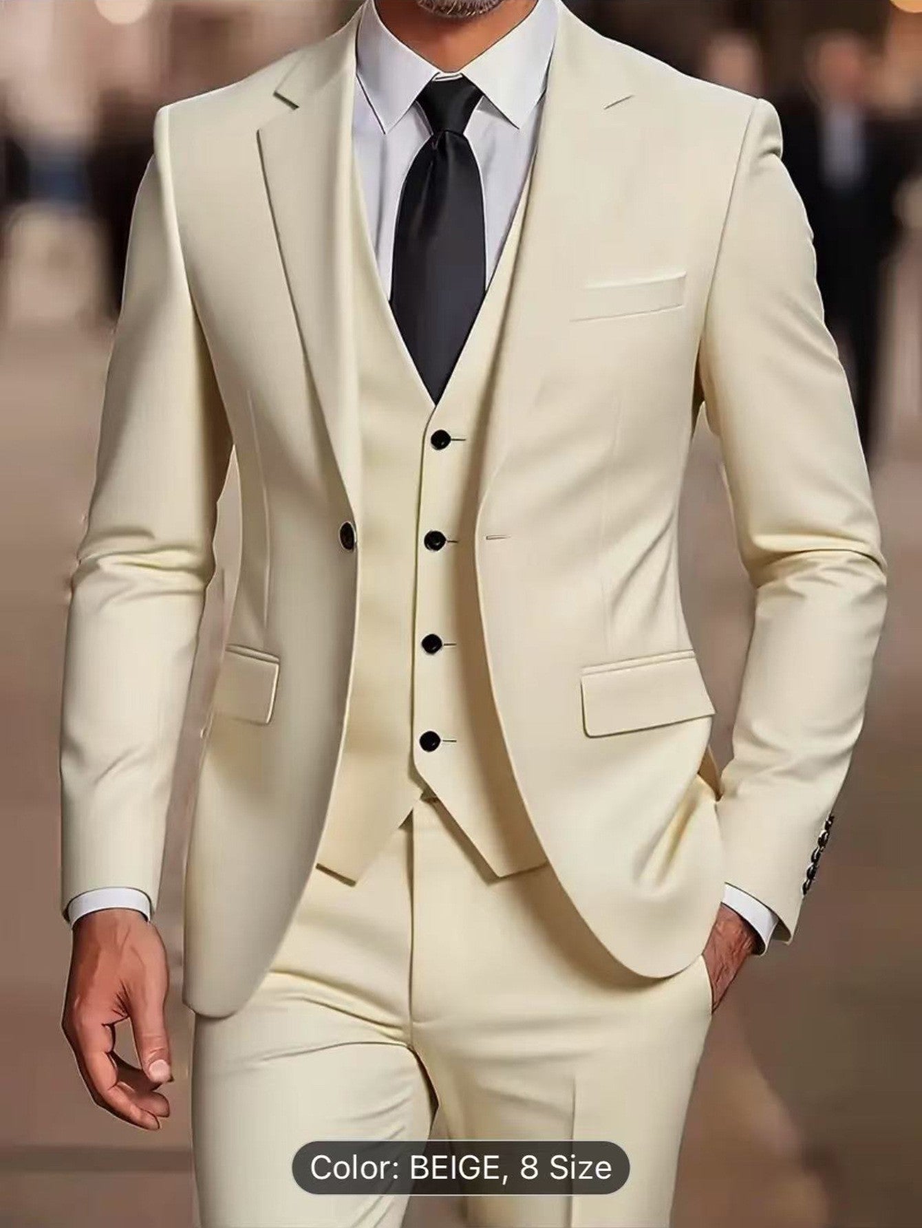 Men's Suit Set - Wedding - Business - Three-Piece Set