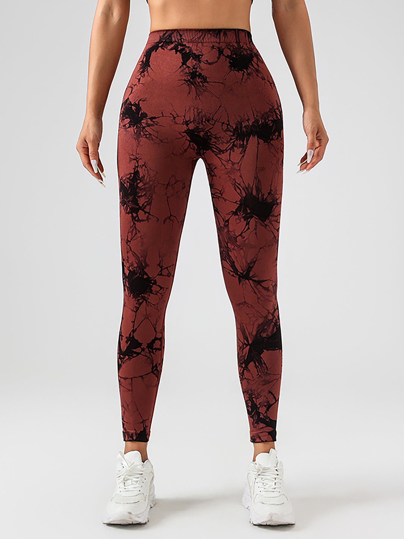 Dyed Yoga Pants With A Waistband At The Lower Back Active Yoga Pants