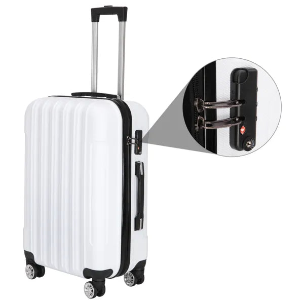 3-in-1 White Luggage