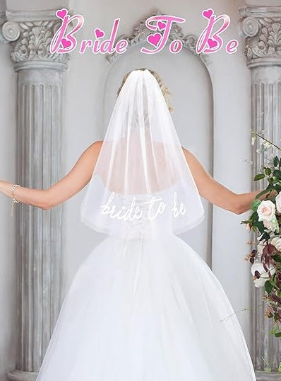 Bride To Be Embroidered/Veil