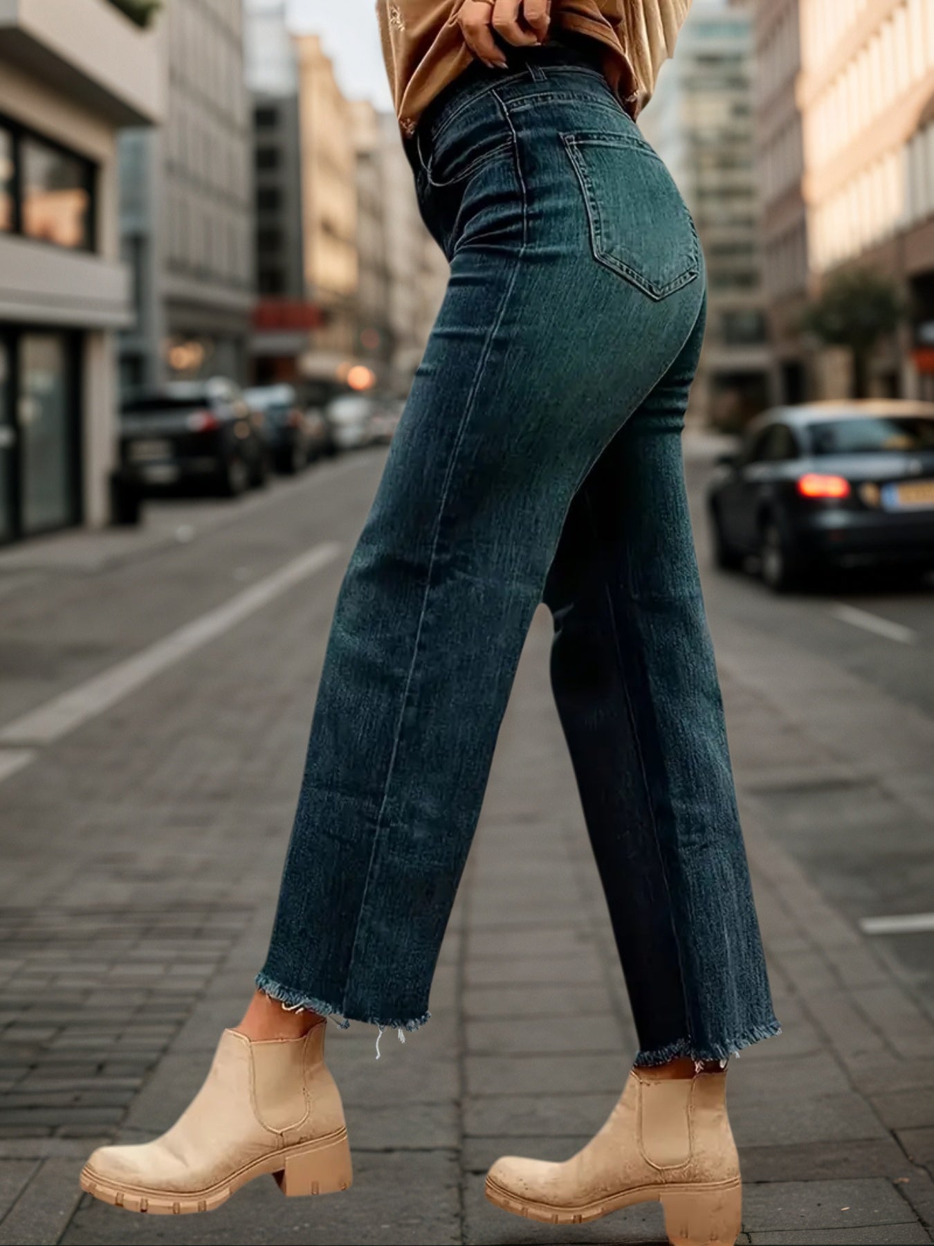 Denim Wide Leg Jeans