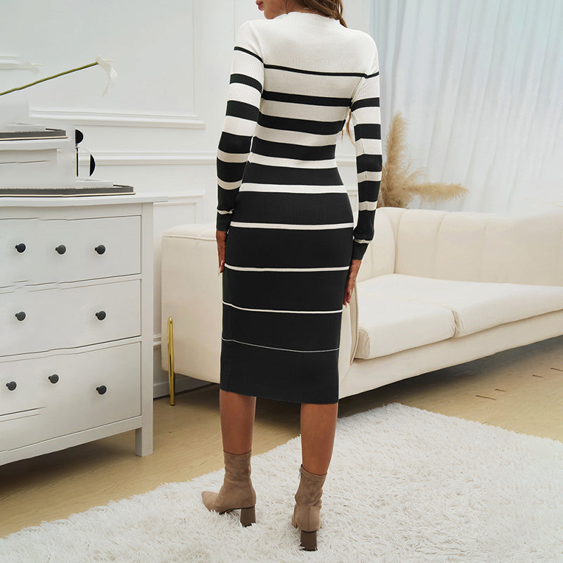Women's Long Sleeve Bodycon Sweater Dress