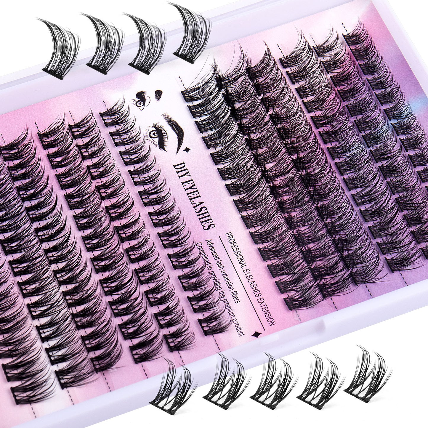 12 Rows Of 150 Segmented Lashes