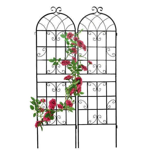2 Pack Metal Garden Trellis 71" X 19.7" Rustproof