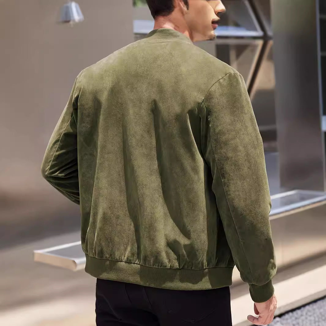 European & American Leisure Suede Coat
