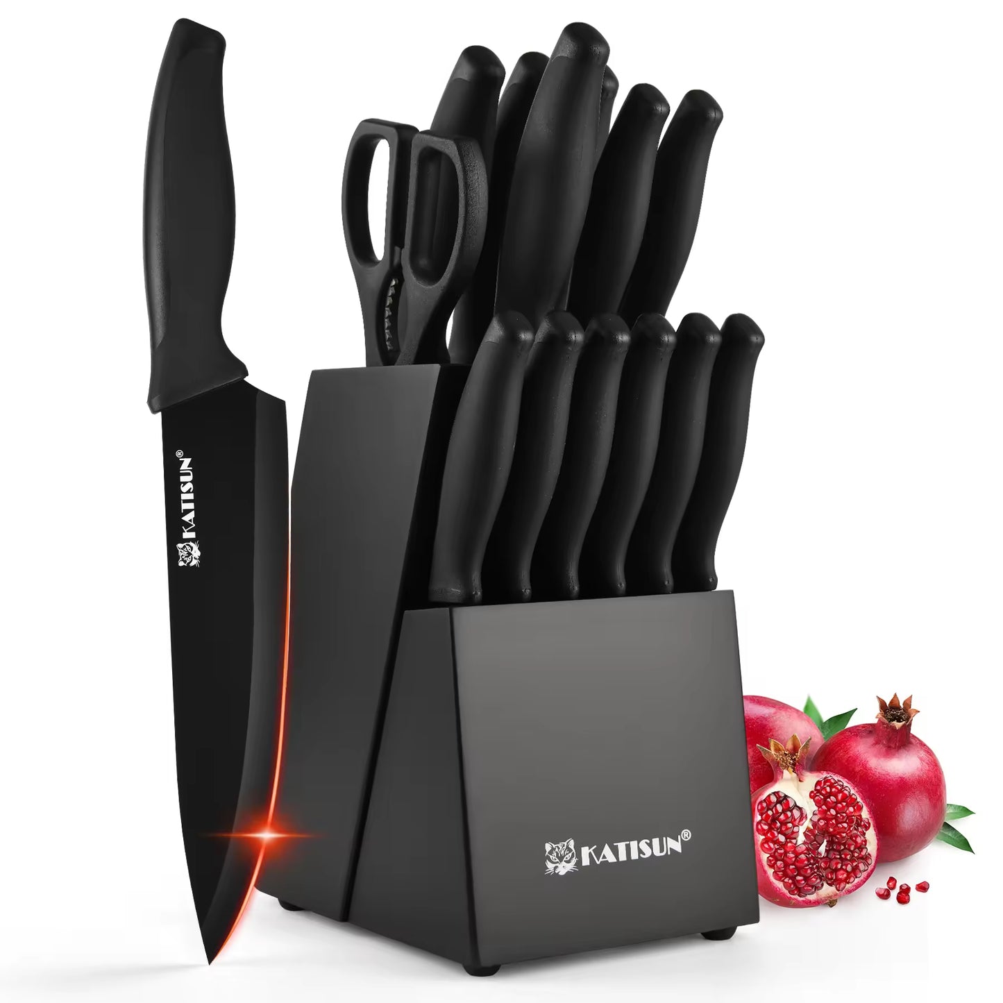 15-Piece Color-Coded Kitchen Knife Set