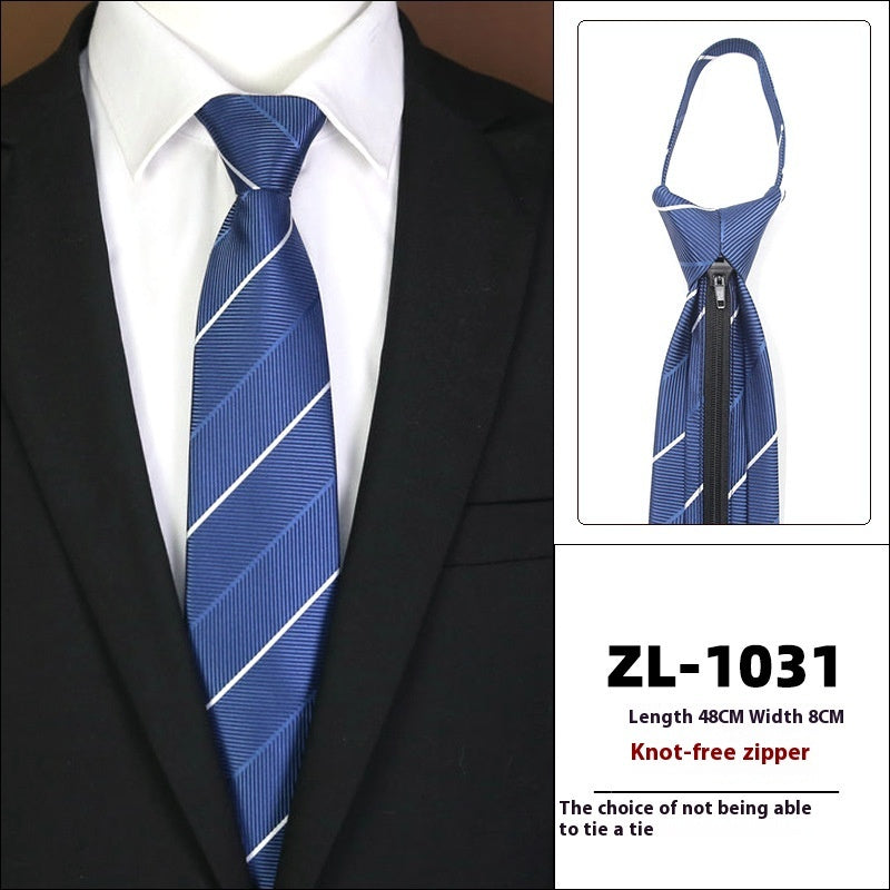Men's Formal Business Zipper Tie