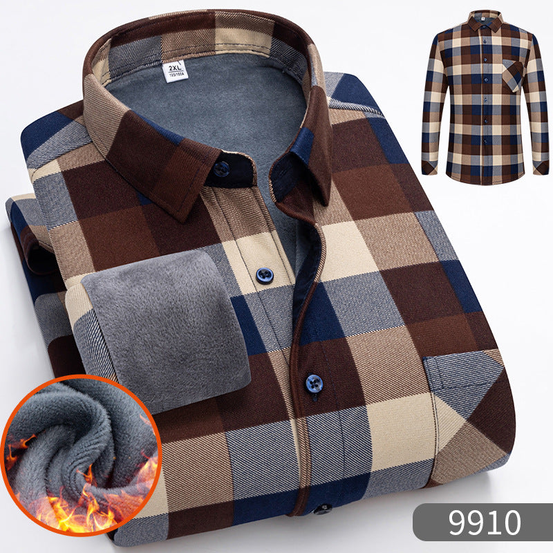 Men's Warm Fleece-Lined Thickened Shirt
