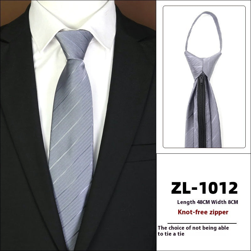 Men's Formal Business Zipper Tie