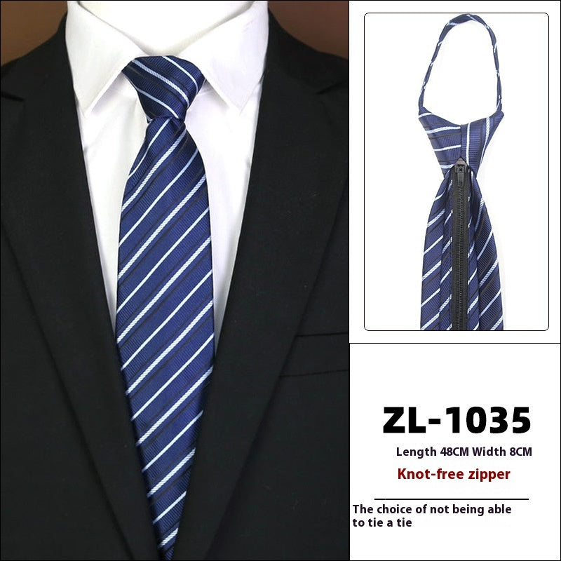 Men's Formal Business Zipper Tie