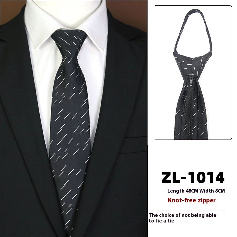 Men's Formal Business Zipper Tie
