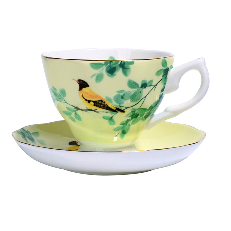 European Classic Series Bone China Coffee Cup & Saucer Set