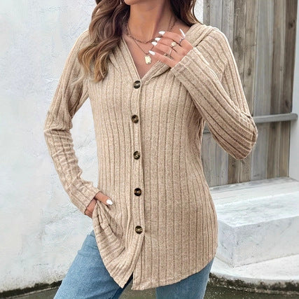 Women's Fashionable Buttoned Waist Top