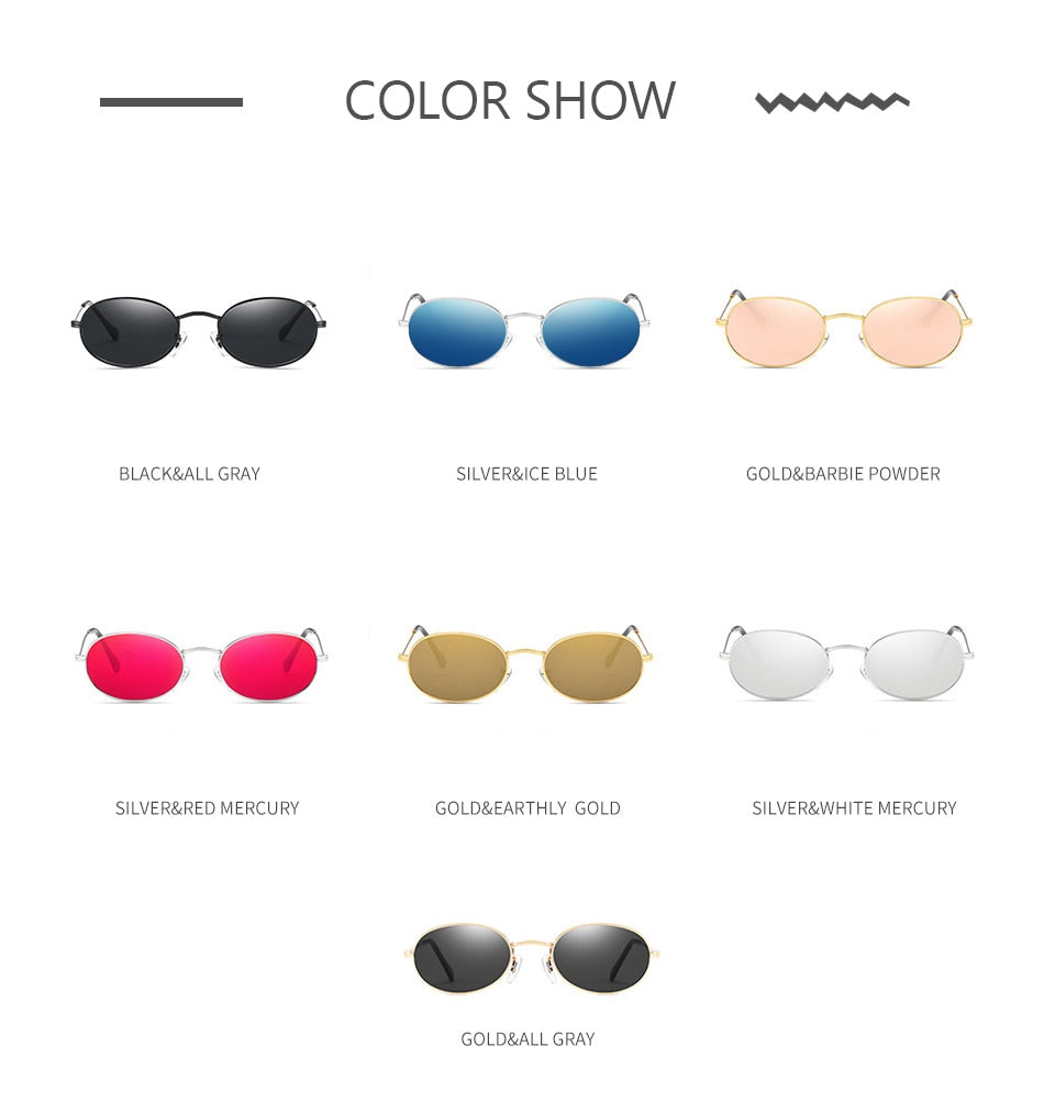 Women's Oval Sun Glasses
