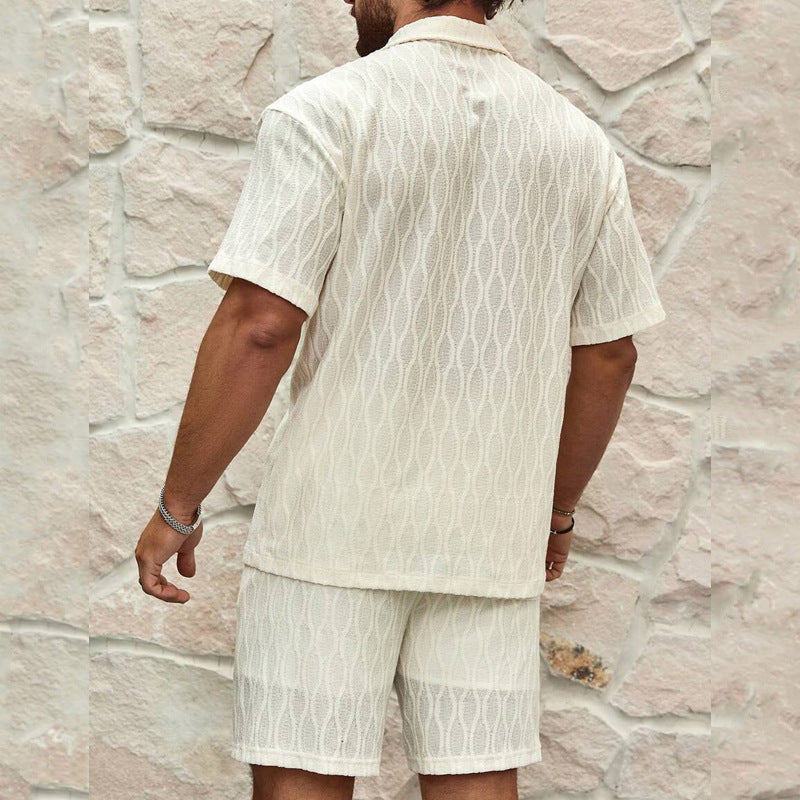 Men's Summer Fashion Solid Loose Casual Two Pieces