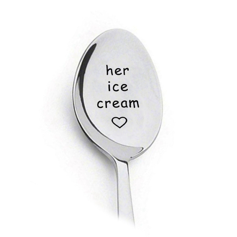 Stainless Spoon's With Lettering