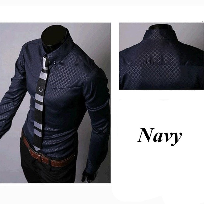 Men's Fitted Designer Stripes Pattern Shirt