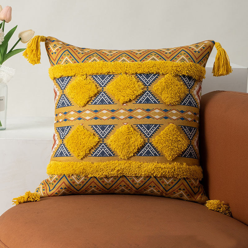 Tasseled Tufted Throw Pillows