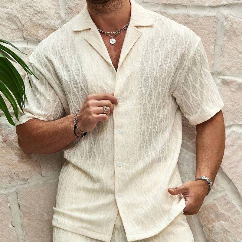 Men's Summer Fashion Solid Loose Casual Two Pieces