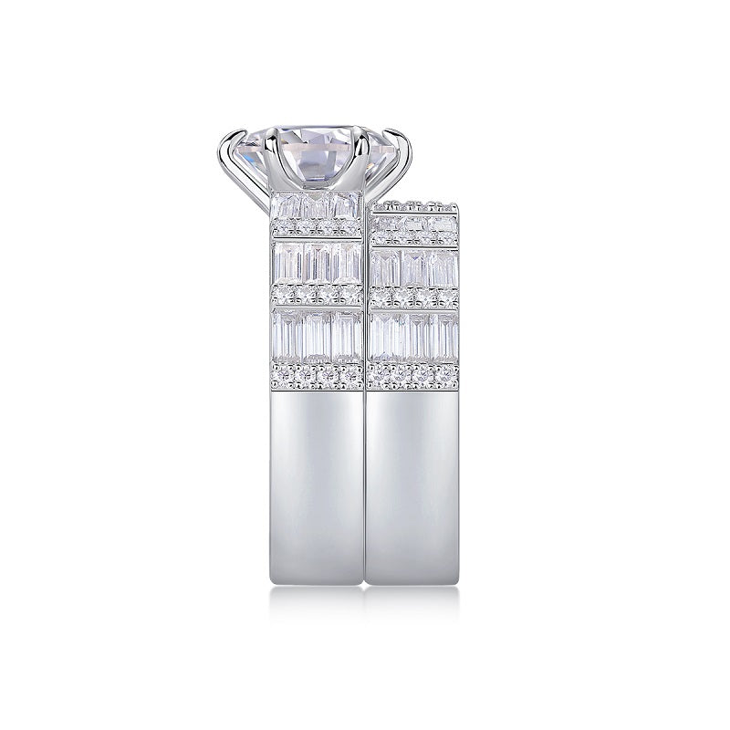 Vanilla - Jewelry Piece Set With 3-carat/Sterling Silver & Platinum-plated Diamond