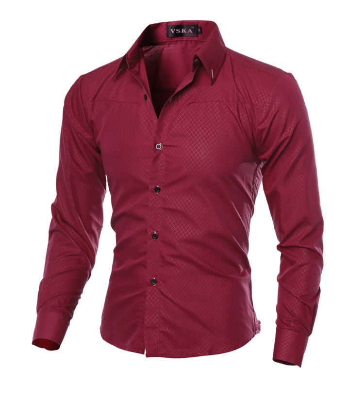 Men's Fitted Designer Stripes Pattern Shirt
