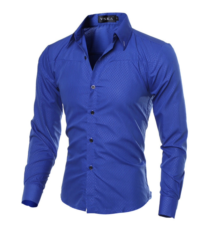 Men's Fitted Designer Stripes Pattern Shirt