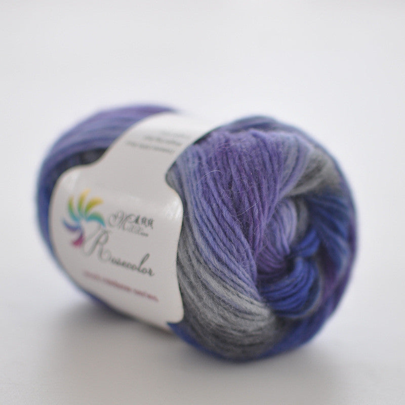 Dyed Rainbow Roll of Wool