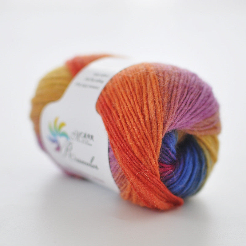 Dyed Rainbow Roll of Wool