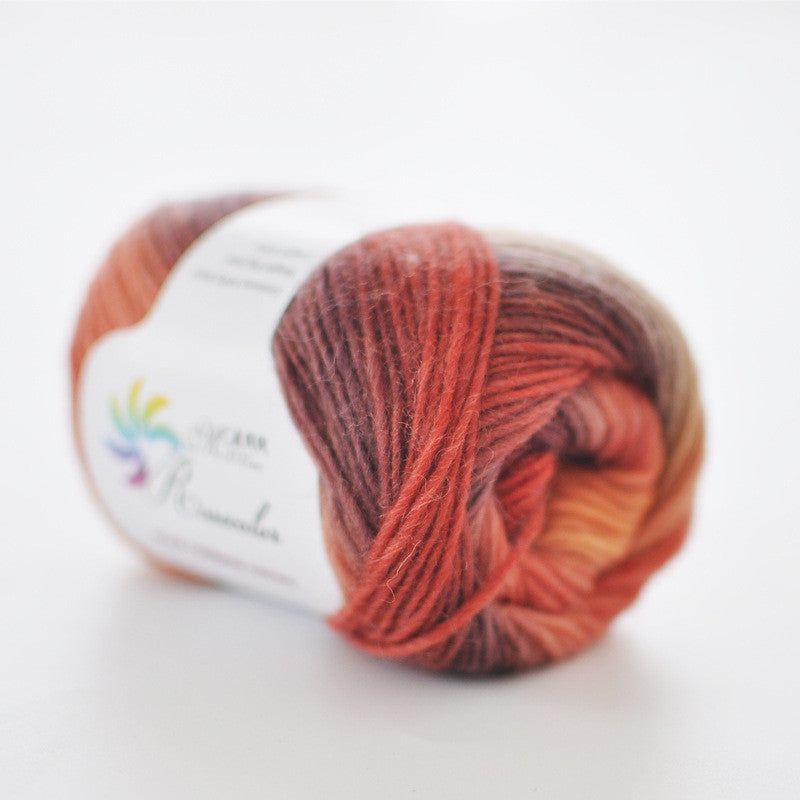 Dyed Rainbow Roll of Wool