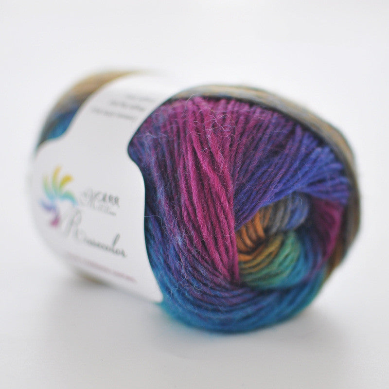 Dyed Rainbow Roll of Wool